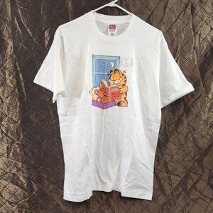 3/$30! Vtg Single Stitch Garfield T-Shirt Mens Size Large Fruit of the Loom